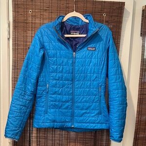Patagonia Women's Bright Blue Quilted Puffer Jacket